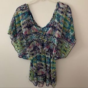 Rumors Sheer Multi-colored  Top